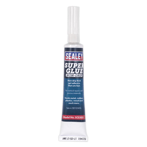 Sealey Super Glue Non-Drip Gel 20g SCS303S Sealey - Dynamic Drive