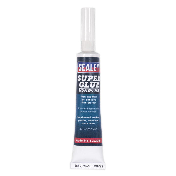 Sealey Super Glue Non-Drip Gel 20g SCS303S Sealey - Dynamic Drive