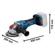 Bosch GWX 18V-15 P Professional BITURBO Angle Grinder 125mm 18V Bare Unit Bosch - Dynamic Drive