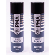 2x Autotek Professional Gloss Black 500ml Spray Paint High Coverage Autotek - Dynamic Drive