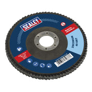 Sealey Flap Disc Zirconium 125mm 22mm Bore 40Grit FD12540 Sealey  - Dynamic Drive