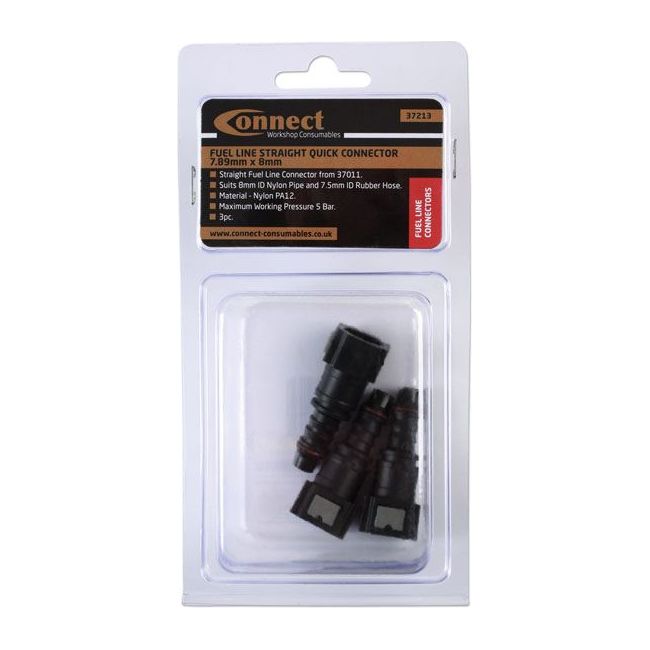 Connect Straight Fuel Line Quick Connectors 7.89 x 8mm 3pc 37213 Tool Connection - Dynamic Drive