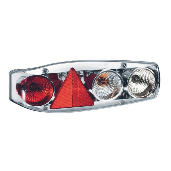 Hella Caraluna II Chrome Left Hand Caravan Cluster Lamp with Reverse Light Hella - Dynamic Drive
