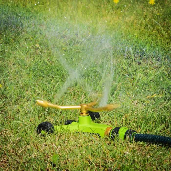 Sealey 3-Arm Brass Sprinkler with Metal Wheeled Base JS2032 Sealey - Dynamic Drive