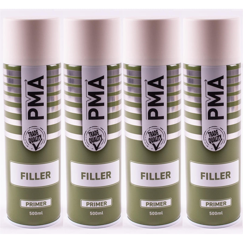 4x Autotek Yellow Filler Primer 500ML High Covering Spray Paint Professional Autotek - Dynamic Drive
