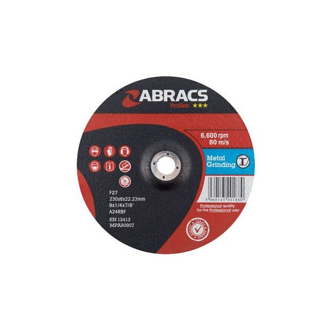 Connect Abracs Metal Grinding Discs 230mm x 6.0mm 5pc 32192 Tool Connection - Dynamic Drive