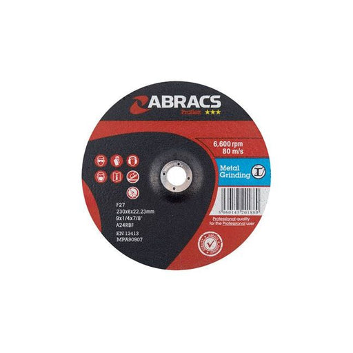 Connect Abracs Metal Grinding Discs 230mm x 6.0mm 5pc 32192 Tool Connection - Dynamic Drive