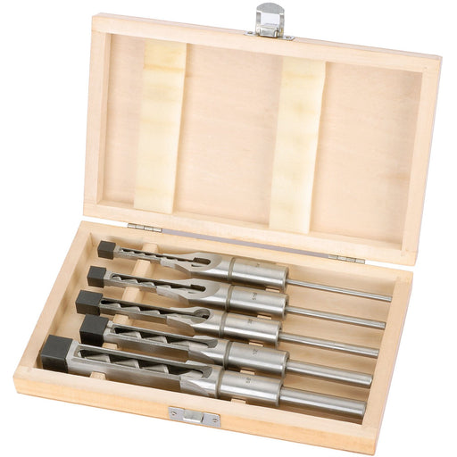 Draper Hollow Square Mortice Chisel and Bit Set (5 Piece) 40406 Draper - Dynamic Drive