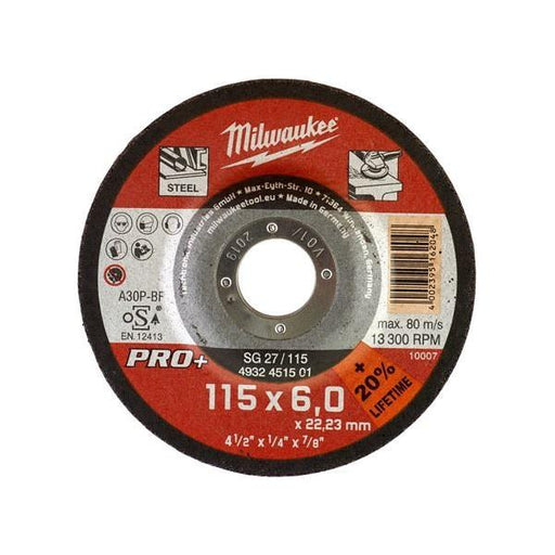 Milwaukee Grind.W Pro+ Sg27 115X6mm-1Pc Milwaukee - Dynamic Drive