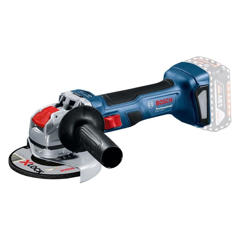 Bosch GWX 18V-7 Professional X-LOCK Angle Grinder 115mm 18V Bare Unit Bosch - Dynamic Drive