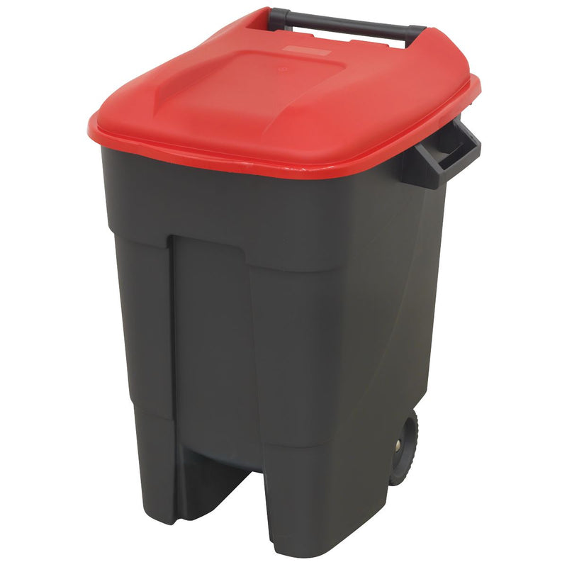 Sealey Refuse/Wheelie Bin 100L Red BM100R Sealey - Dynamic Drive