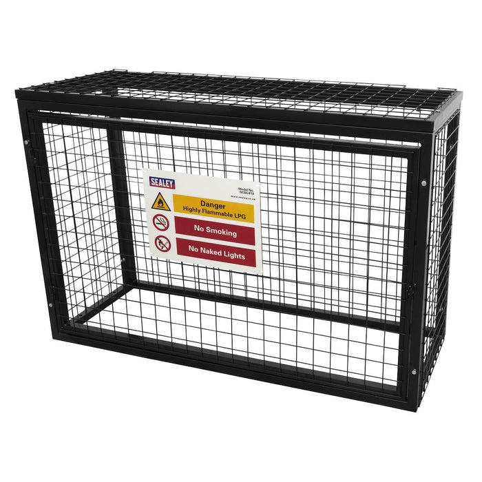 Sealey Safety Cage 4 x 19kg Gas Cylinders GCSC419 Sealey - Dynamic Drive