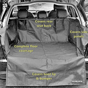 Sakura Heavy Duty Water Resistant Car Boot Liner Mat & Bumper Protector - Black Sakura  - Dynamic Drive