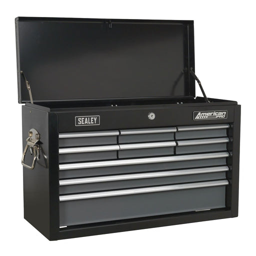 Sealey Topchest 9 Drawer with Ball-Bearing Slides Black/Grey AP2509B Sealey - Dynamic Drive