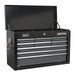 Sealey Topchest 9 Drawer with Ball-Bearing Slides Black/Grey AP2509B Sealey - Dynamic Drive