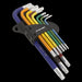 Sealey Twin Pack Long Ball-End Allen Hex Key & Torx Trx Star Multi-coloured Set Sealey  - Dynamic Drive