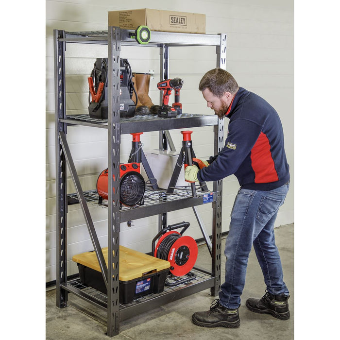 Sealey HD Racking Unit with 4 Mesh Shelves 640kg Cap/Level AP6372 Sealey  - Dynamic Drive