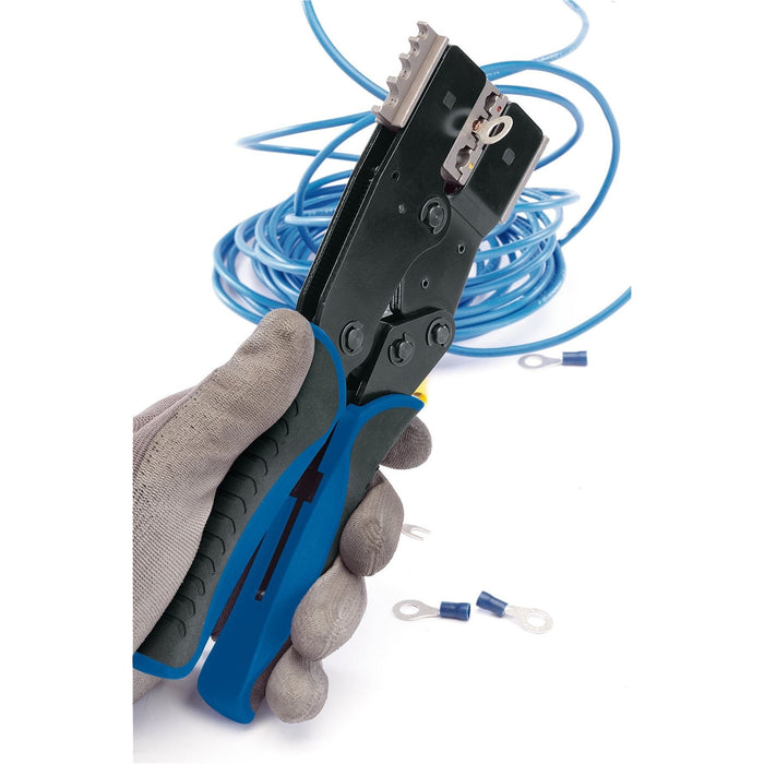 Draper Quick Change Ratchet Action Crimping Tool, 220mm 64336 Draper - Dynamic Drive