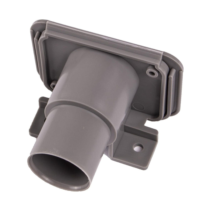 28mm Grey Waste Water Outlet Socket + Flap Connector Caravan Motorhome 81330 PLS - Dynamic Drive