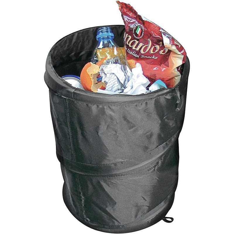 Car Bin Pop Up Black Dustbin Foldable Travel Rubbish Waste Basket Camping Sakura  - Dynamic Drive