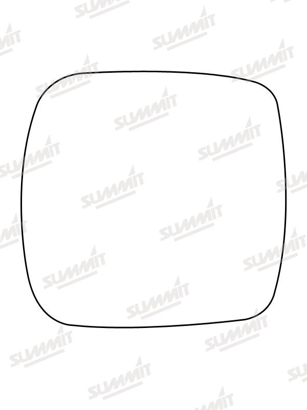 Summit Heated Base Plate With Standard Mirror Glass fits Renault Kangoo 08 on LHS RHS Summit - Dynamic Drive