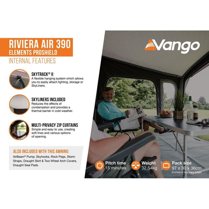 Vango Riviera Air 390 Elements ProShield Caravan Awning Vango - Dynamic Drive