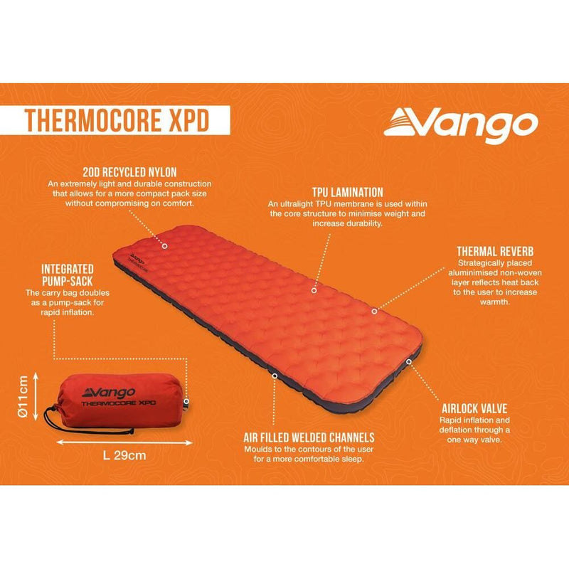 Vango Thermocore XPD Standard Rocket Red Vango - Dynamic Drive