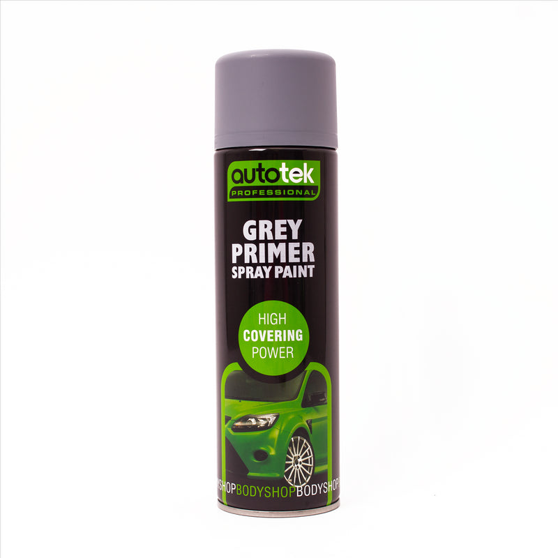 Autotek Professional Grey Primer 500Ml Spray Paint High Coverage Autotek  - Dynamic Drive