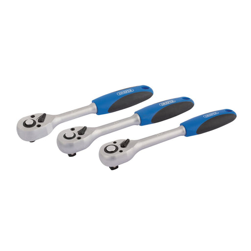Draper 72-Tooth Reversible Soft Grip Ratchet Set (3 Piece) 05911 Draper - Dynamic Drive