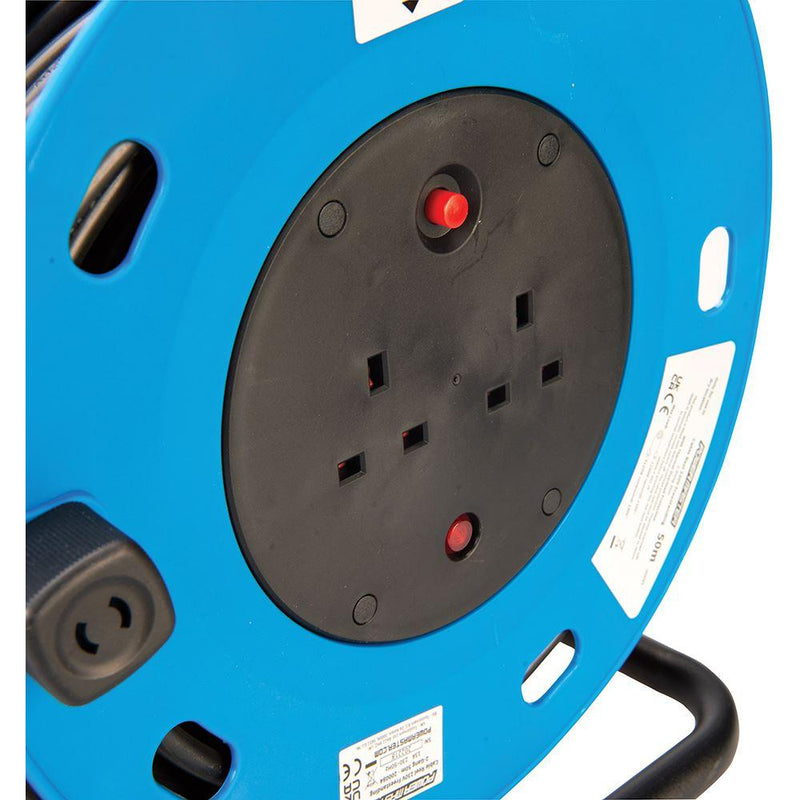 Powermaster Cable Reel Freestanding 13A 230V 2-Gang 50m PowerMaster - Dynamic Drive