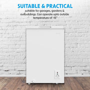Baridi Freestanding Chest Freezer 99L Capacity - White DH116 Baridi - Dynamic Drive