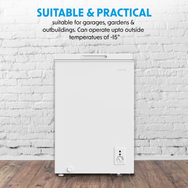 Baridi Freestanding Chest Freezer 99L Capacity - White DH116 Baridi - Dynamic Drive