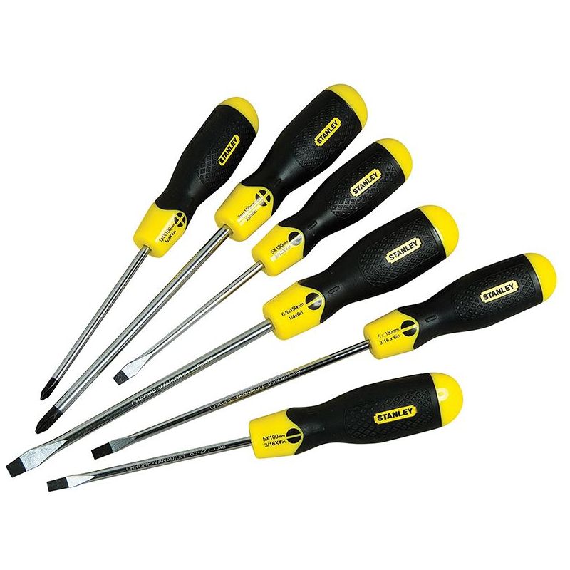 Stanley® Hand Tools Cushion Grip Screwdriver Set, 6 Piece STANLEY® Hand Tools - Dynamic Drive