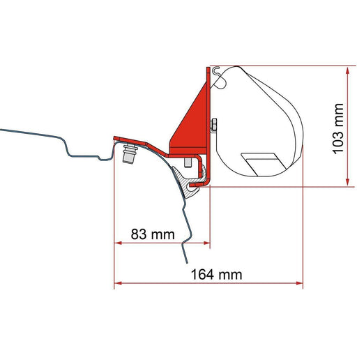 Fiamma F35 Kit for VW T5/T6: Compatible with Reimo Rail Bracket Fiamma - Dynamic Drive