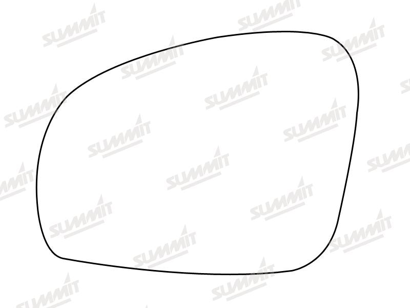 Summit Stick-On Standard Mirror Glass fits Skoda Fabia Roomster LHS Summit - Dynamic Drive