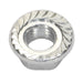 Sealey Flange Nut Serrated M5 Zinc DIN 6923 Pack of 100 FN5 Sealey  - Dynamic Drive
