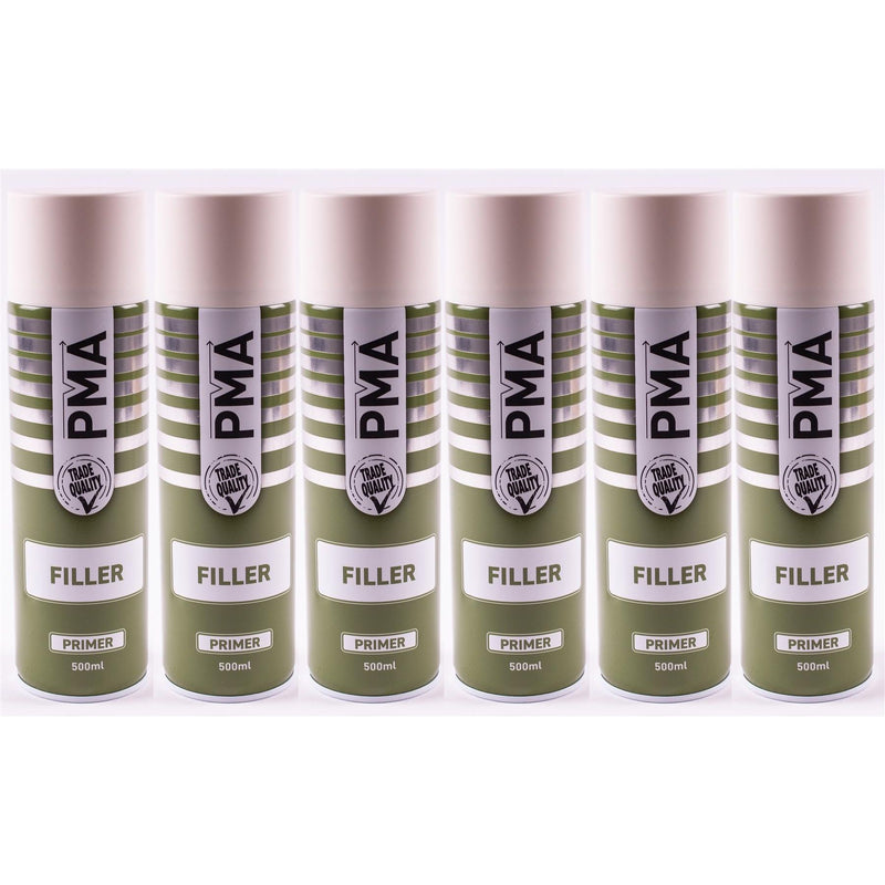 6x Autotek Yellow Filler Primer 500ML High Covering Spray Paint Professional Autotek - Dynamic Drive