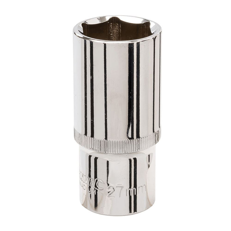 Silverline Deep Socket 1/2" Drive 6pt Metric 27mm Silverline - Dynamic Drive
