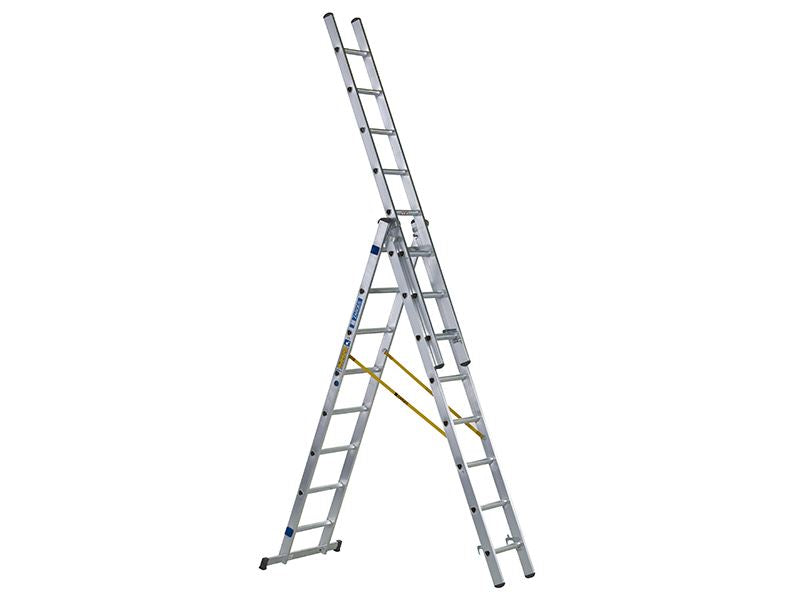 Zarges D-Rung Combination Ladder 3-Part 3 x 8 Rungs Zarges - Dynamic Drive
