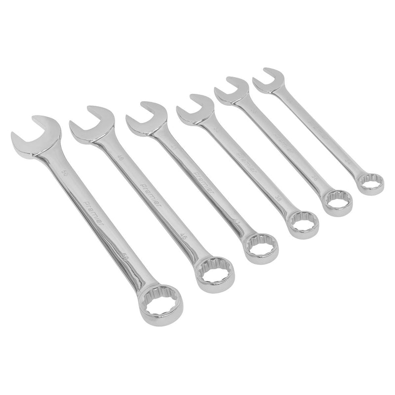 Sealey Combination Spanner Set 6pc Super Jumbo Metric AK6324 Sealey - Dynamic Drive
