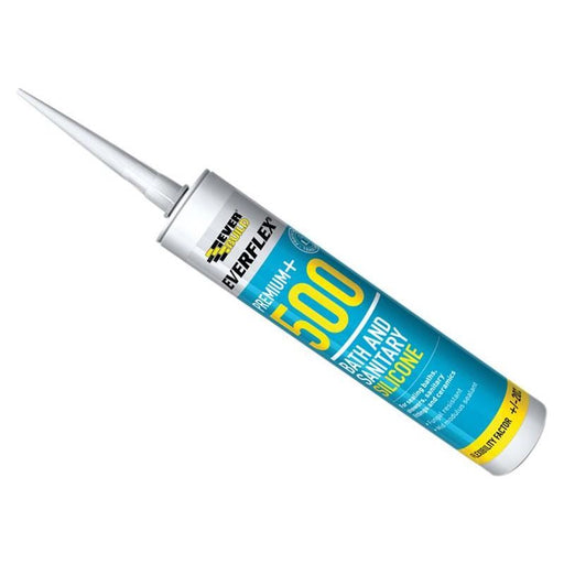 Everbuild Sika 500 Bath & Sanitary Silicone Sealant Translucent 290ml Everbuild Sika - Dynamic Drive