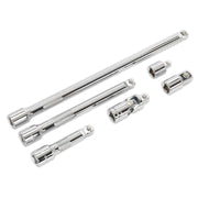 Sealey Premier 6pc 3/8" Drive Wobble Rigid Extension Bar Adaptor Universal Joint Sealey  - Dynamic Drive