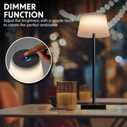 Dellonda Rechargeable Table Lamp for Home Office Restaurant RGB Colours Dellonda - Dynamic Drive