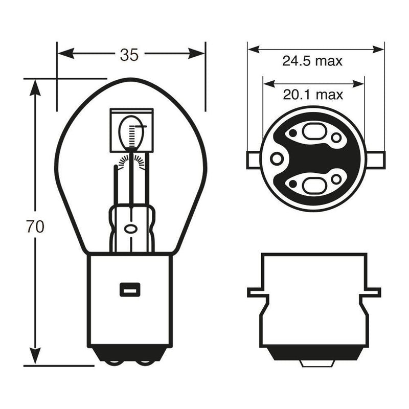 Ring R398 Lamp 24V, 45/40W Ring Automotive - Dynamic Drive