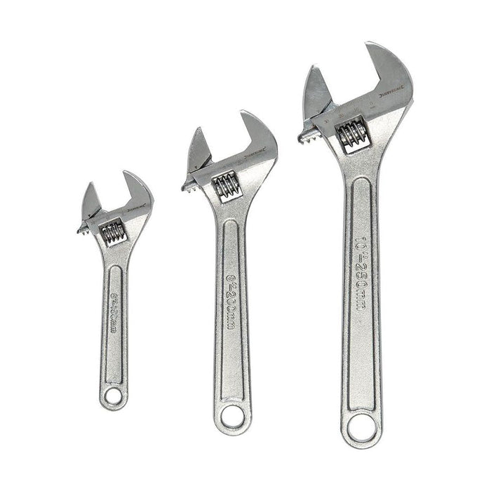 Silverline Adjustable Wrench Set 3pce 150, 200 & 250mm Silverline - Dynamic Drive
