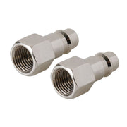 Silverline Euro Air Line Bayonet Female Thread Coupler 2pk 1/4" BSP Silverline - Dynamic Drive