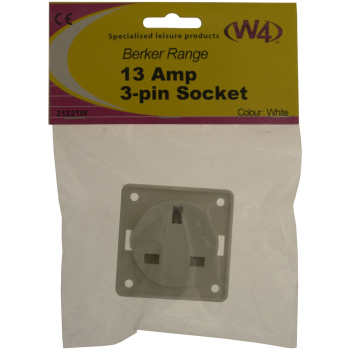 Berker 13A Socket White 21221W W4 - Dynamic Drive