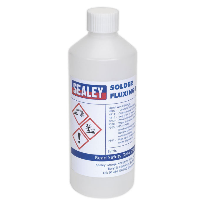 Sealey Solder Fluxing Fluid 500ml Bottle SOLFLUX Sealey - Dynamic Drive