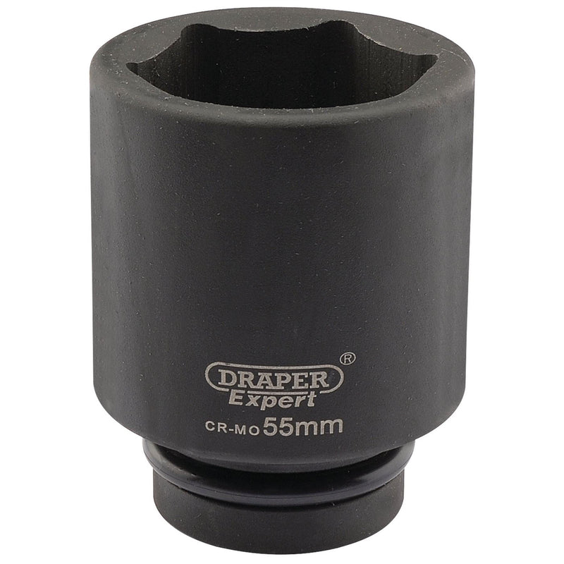 Draper Expert HI-TORQ 6 Point Deep Impact Socket, 1" Sq. Dr., 55mm Draper - Dynamic Drive