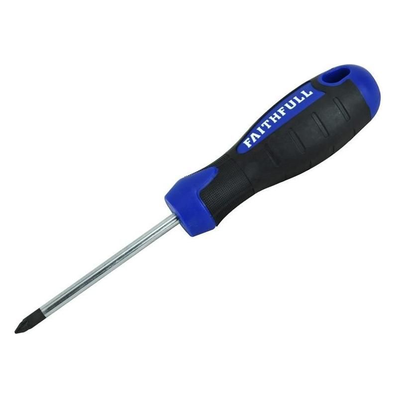 Faithfull Soft Grip Screwdriver Pozidriv Tip PZ1 x 75mm Faithfull - Dynamic Drive